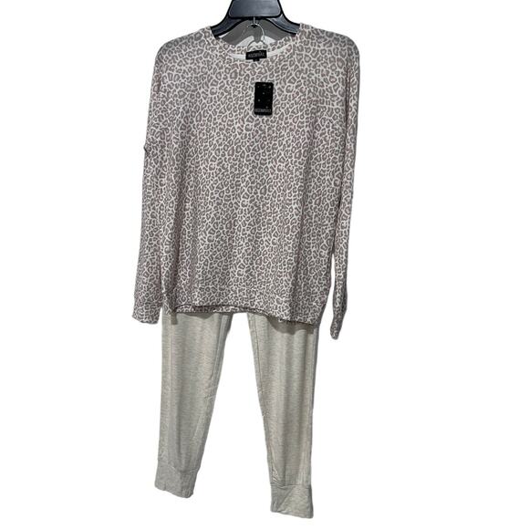 Alfani Other - INSOMNIAX &ALFANI PAJAMA LOUNGE SLEEP SET ANIMAL PRINT TOP SMALL & JOGGER XSMALL